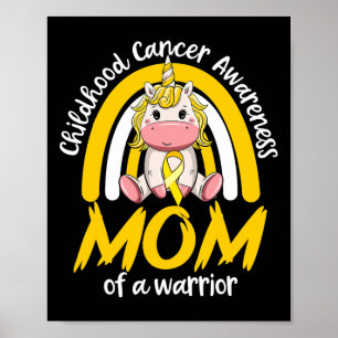 Póster Cinta Orgullosa Mamá Unicornio Mágico Del Cáncer I