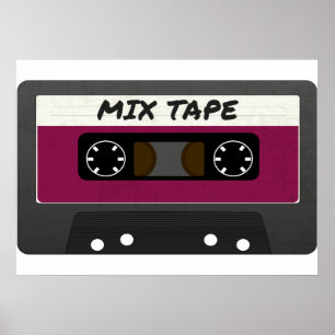 Póster Cinta Purple Mix - Regalo inspirado en retro de lo