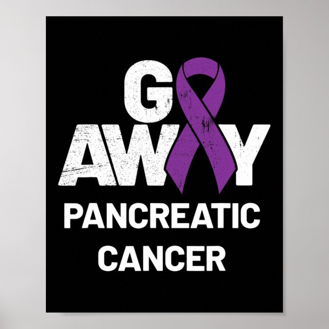 Póster Cinta Púrpura Awarene Nacional del Cáncer Pancreát (Frente)