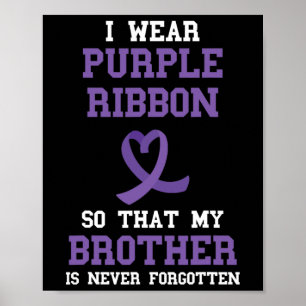 Póster Cinta Púrpura Para La Conciencia Sobre La Sobredos
