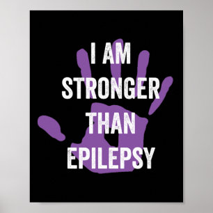 Póster Cinta púrpura para la sensibilización a la epileps