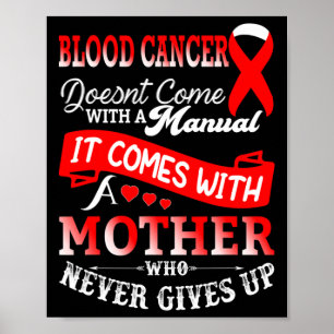 Póster Cinta Roja de Conciencia del Cáncer de Sangre Mamá