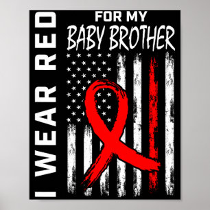 Póster Cinta Roja Para La Conciencia De La Enfermedad Car