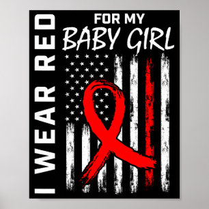 Póster Cinta Roja Para La Conciencia De La Enfermedad Del