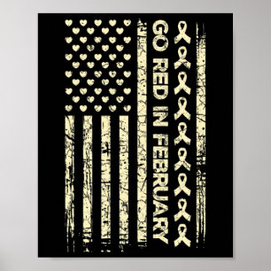 Póster Cinta roja para la toma de conciencia sobre enferm