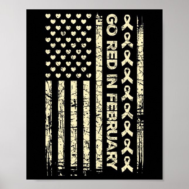 Póster Cinta roja para la toma de conciencia sobre enferm (Frente)