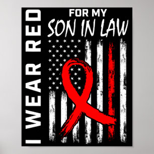 Póster Cinta Roja Para Mi Nuero Conciencia De La Enfermed