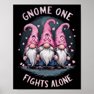Póster Cinta rosa Conciencia sobre el cáncer de mama Gnom