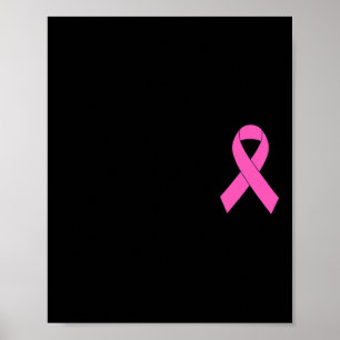 Póster Cinta rosa delgada Sensibilización sobre el cáncer