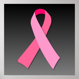 Póster Cinta rosa en gradiente oscuro