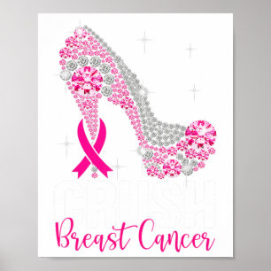 Póster Cinta rosa para la toma de conciencia del cáncer d