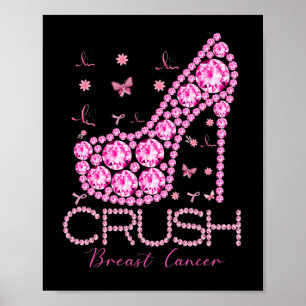 Póster Cinta rosa para la toma de conciencia del cáncer d
