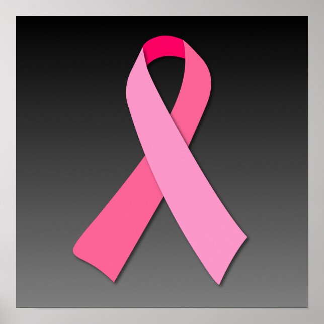 Póster Cinta rosa sobre gradiente oscuro (Frente)