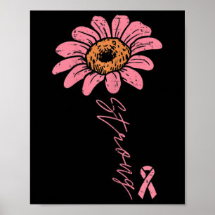 Póster Cinta rosada Awarene Cáncer de Mama Sólido con Gir