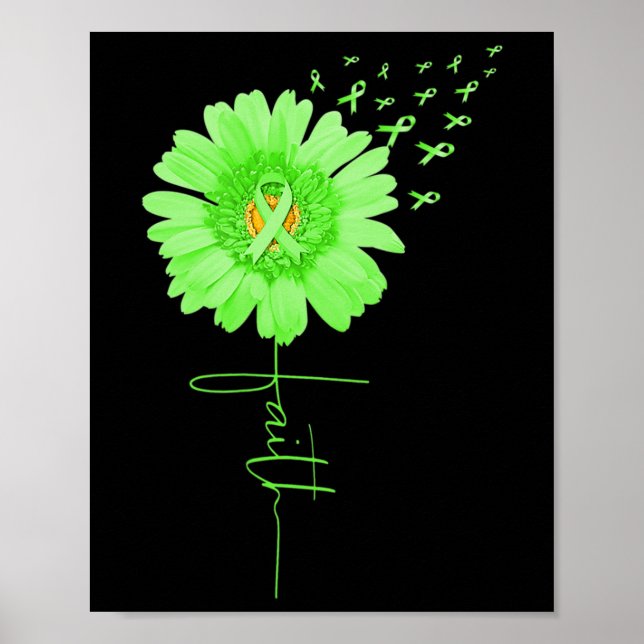 Póster Cinta Verde Daisy Faith Conciencia sobre la Salud  (Frente)