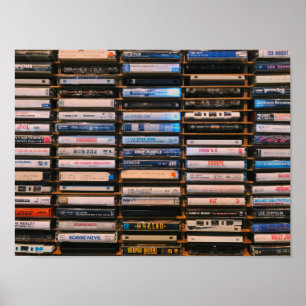 Póster Cintas de casete retro