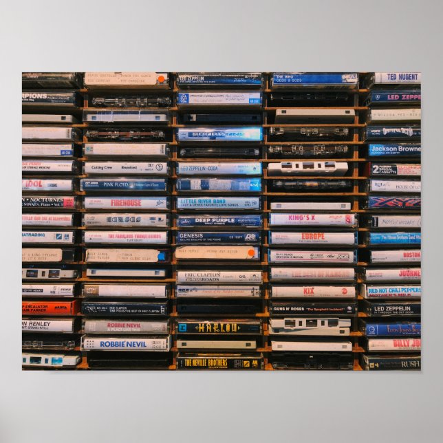 Póster Cintas de casete retro (Frente)