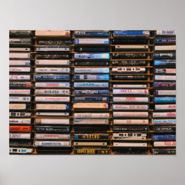 Póster Cintas de cassette retro