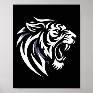 Póster Cinturón de Kickboxing Rugido de Tigre de Tatuaje