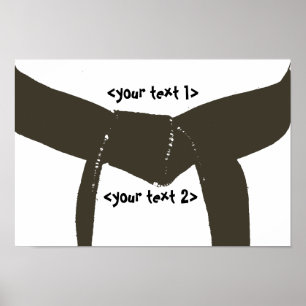 Póster Cinturón marcial de artes marciales