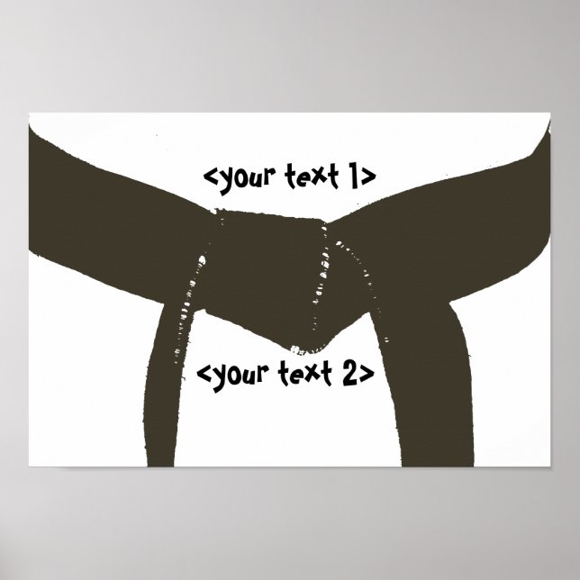 Póster Cinturón marcial de artes marciales (Frente)