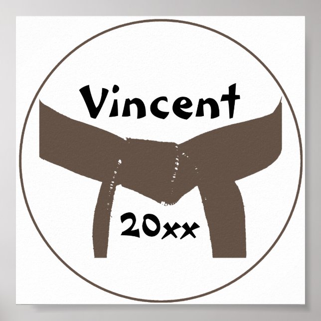 Póster Cinturón marcial de artes marciales (Frente)