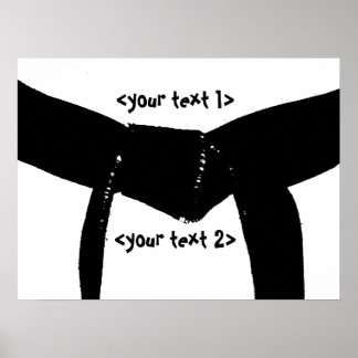 Póster Cinturón negro de artes marciales