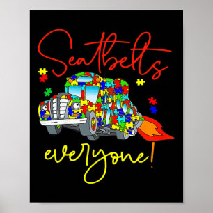 Póster Cinturones de seguridad Todos Autism Awareness Mag