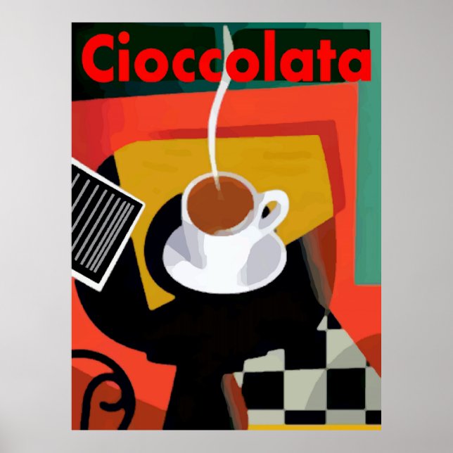 Póster Cioccolata, chocolate caliente italiano (Frente)
