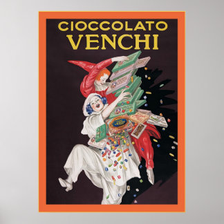 Póster Cioccolato Venchi ~ Poster publicitario de época