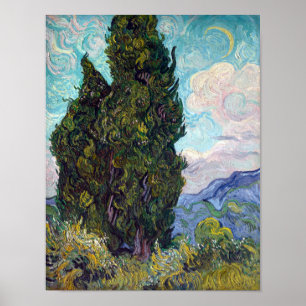 Póster Cipreses de Vincent van Gogh