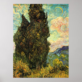 Póster Cipreses por Vincent van Gogh
