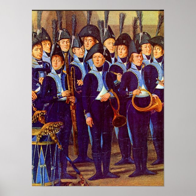 Póster circa 1800 European military musicians (Frente)