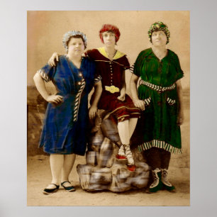 Póster circa 1910 Bellezas de baño de Atlantic City RPPC