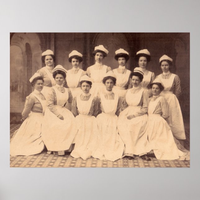 Póster circa 1914 nursing school graduates (Frente)