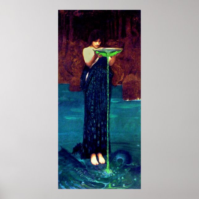 Póster Circë Invidiosa (1892)~ Bella Artes Canvas (Frente)