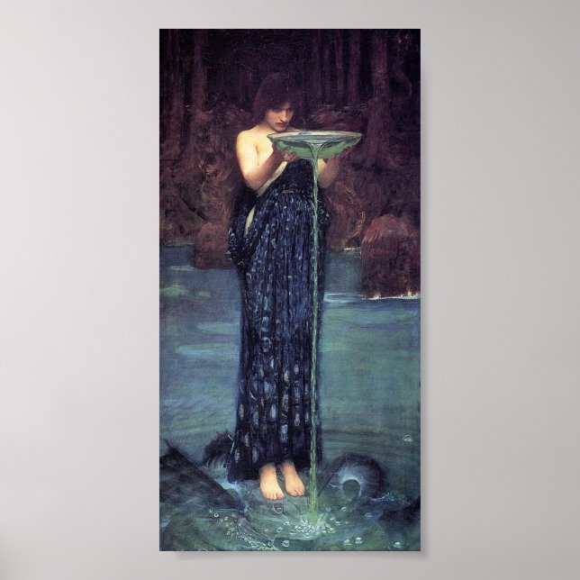 Póster Circe Invidiosa - Circe with a Ponseive Bowl (Frente)