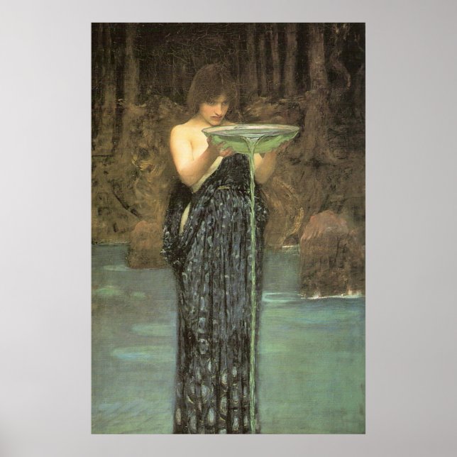 Póster Circe Invidiosa Por J W Waterhouse 1892 (Frente)