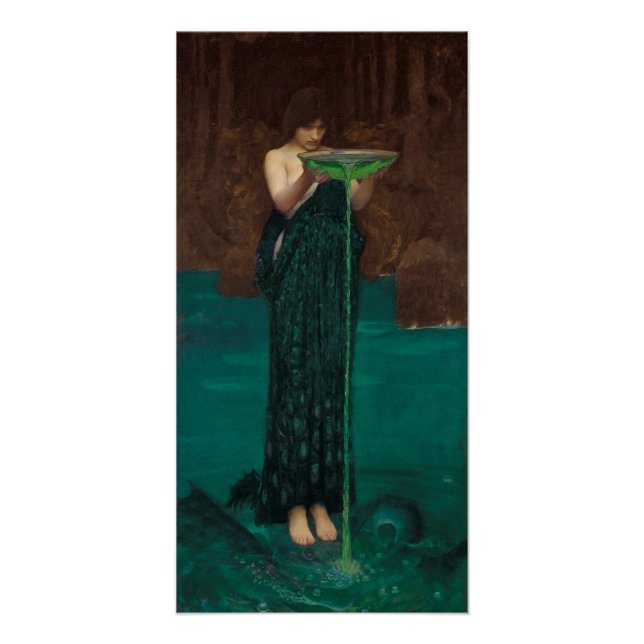 Póster Circe Invidiosa por John William Waterhouse (Anverso)