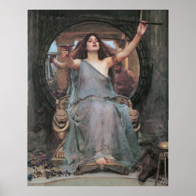 Póster Circe ofreciendo la Copa a los Ulises (Frente)