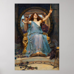 Póster Circe Ofreciendo la Copa a Ulises por Waterhouse