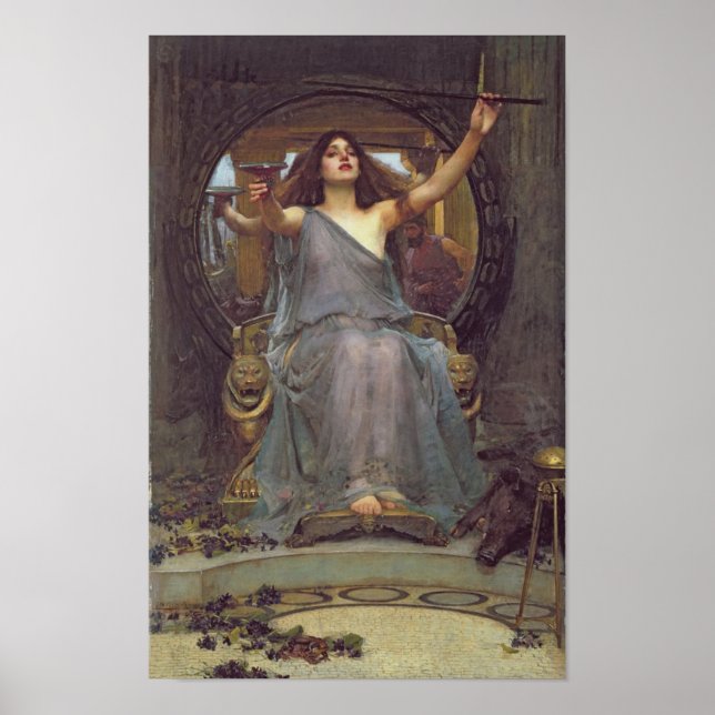 Póster Circe ofreciendo la Copa de Agua John William (Frente)