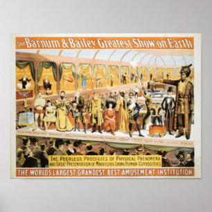Póster Circo Barnum y la demostración más grande de
