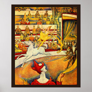 Póster Circo de Georges Seurat, Bella Artes de la Vintage