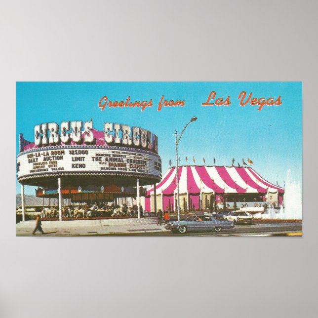 Póster Circo de Las Vegas en los años 60 (Frente)
