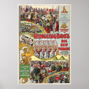 Póster Circo de Ringling Bros - circa 1899