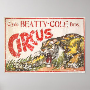 Póster Circo del col de Beatty - 1903 - apenado