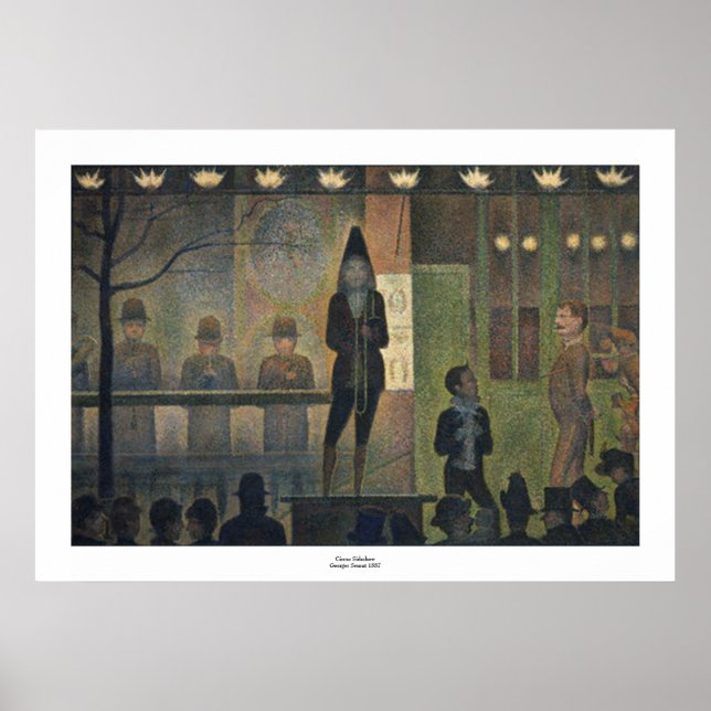 Póster Circo sideshow por Georges Seurat (Frente)