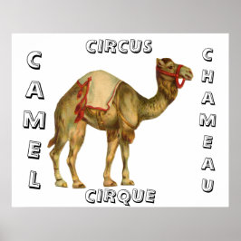 Póster Circo vintage en camello