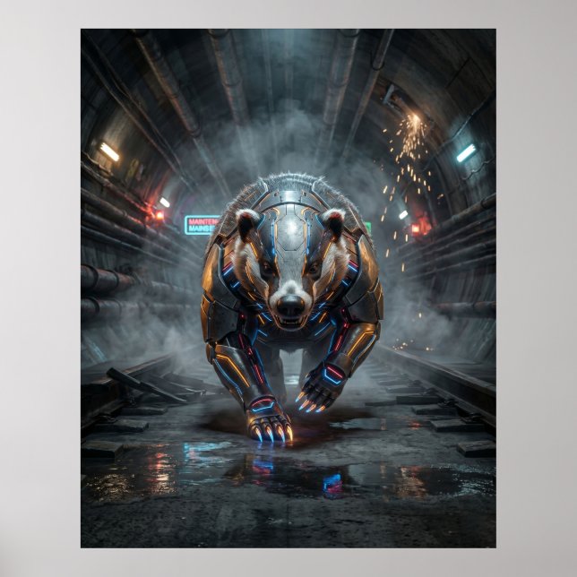 Póster Circuit Badger Tunnel Rush is not a sentence that  (Frente)